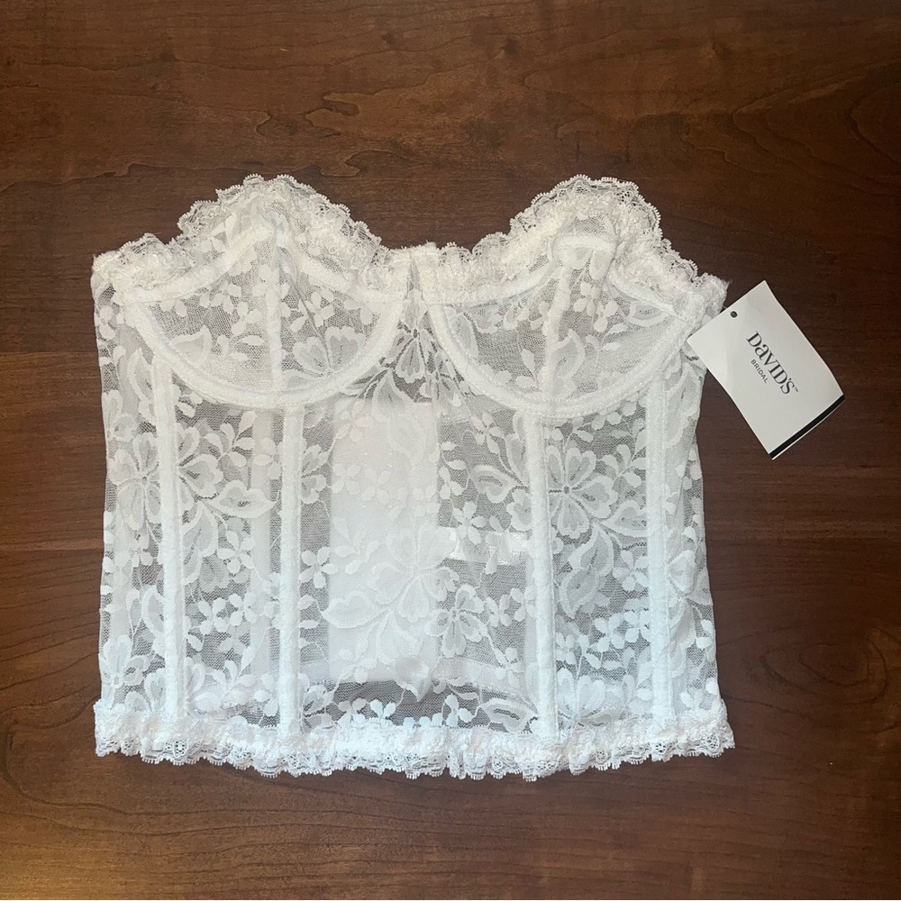 White Bridal Bustier